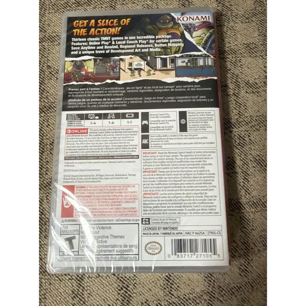 TMNT The Cowabunga Collection Nintendo Switch Sealed Brand New Konami